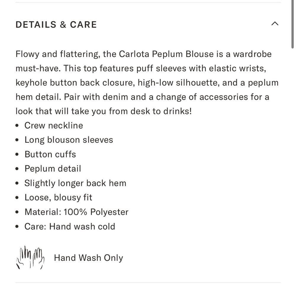 Pomander Place Carlota Peplum Blouse. Black size XXXL - Picture 6 of 9